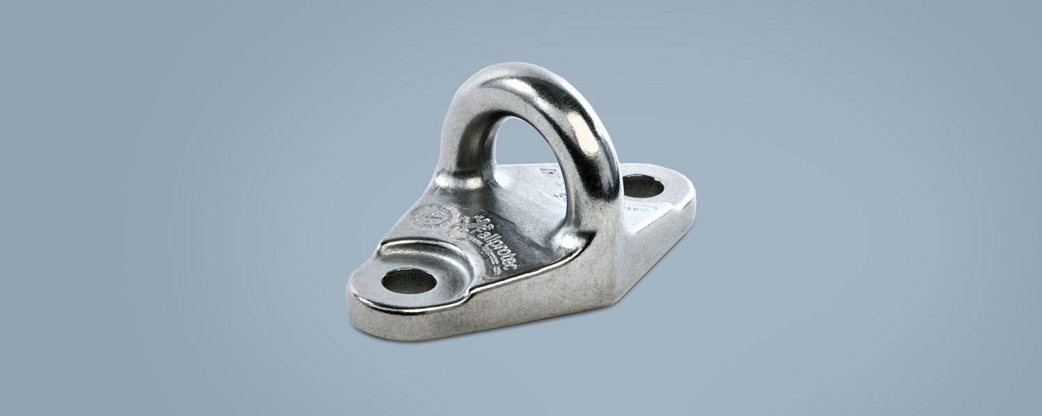 Anchor point with two bolts