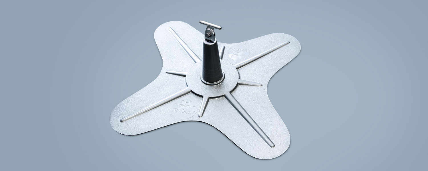 Intermediate anchor point for SecuRope on DiaSafe post