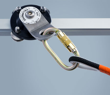 A mobile anchor point for rail lifeline on ground