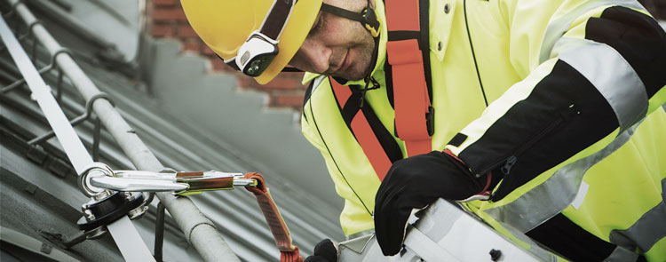 securail horizontal inclined rail lifeline