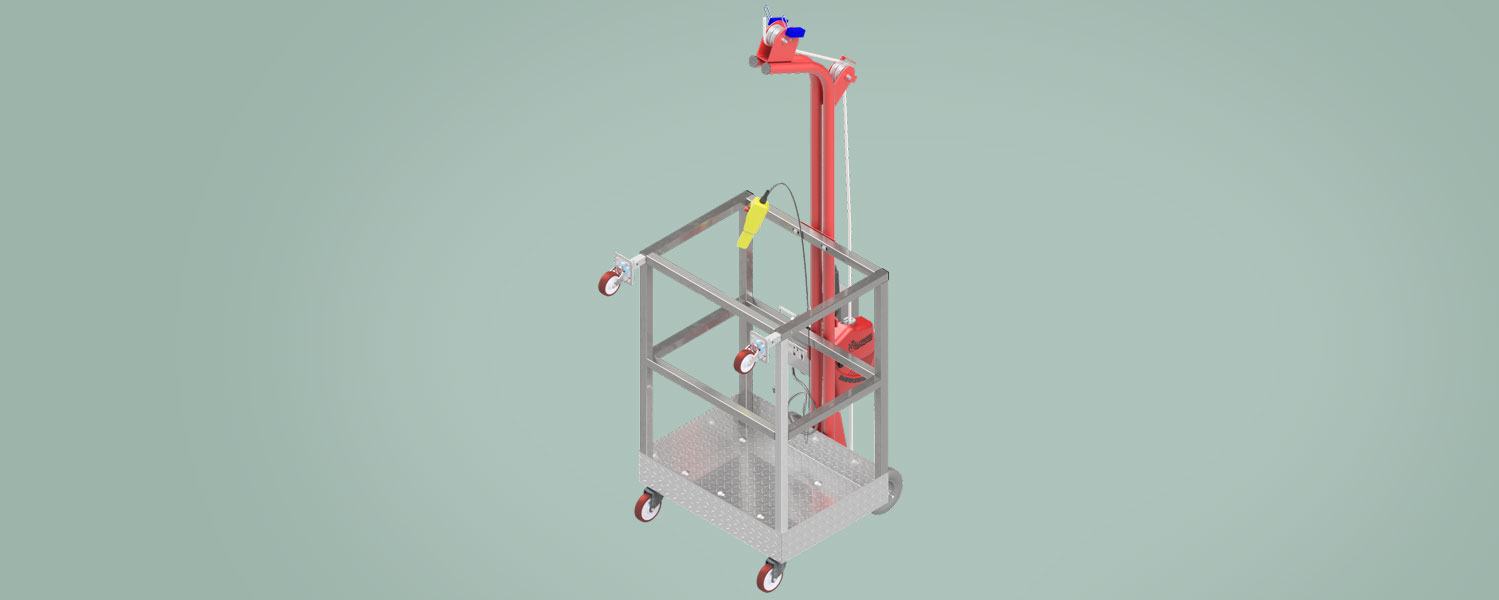 Cradle for RopeClimber hoist