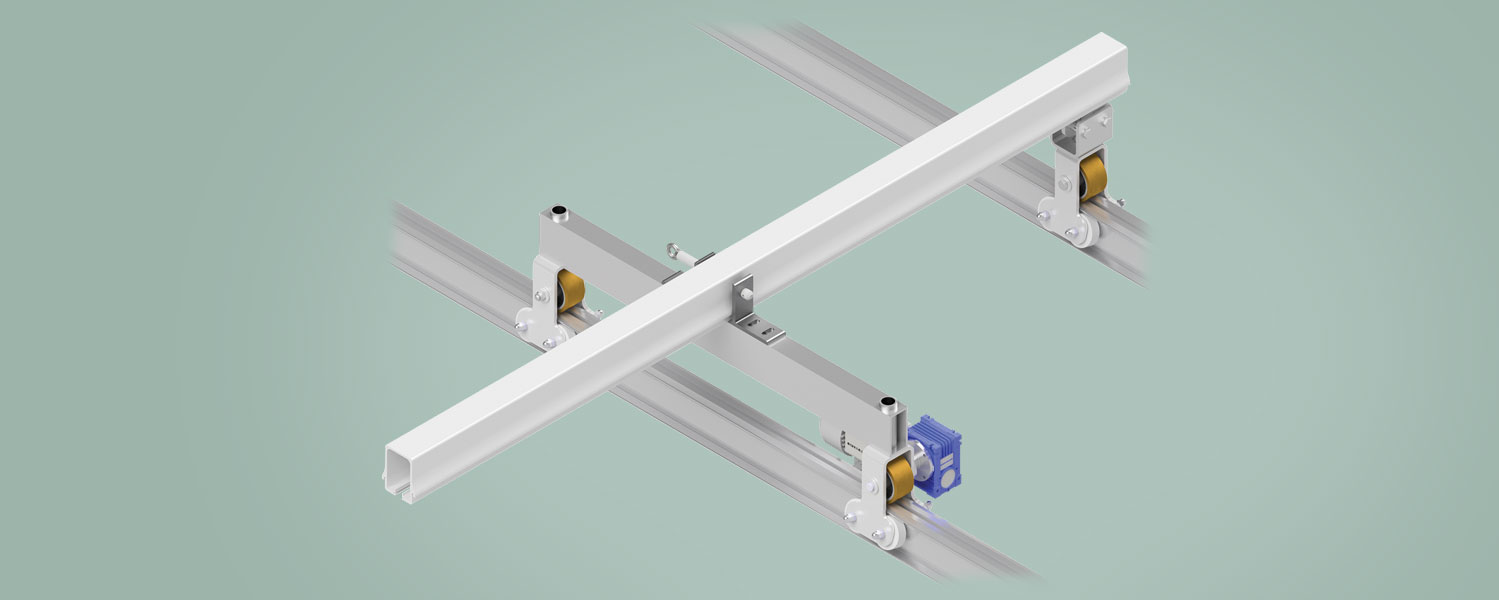 Travelling beam for suspension