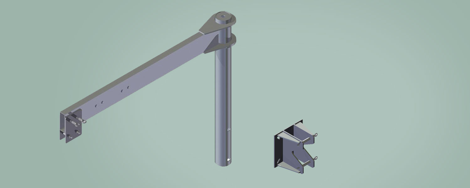 Fixed davit for suspension