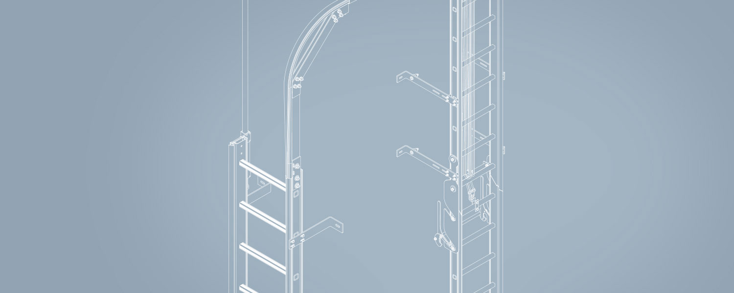 Safe ladder with roof extension and telescopic ladder diagrams