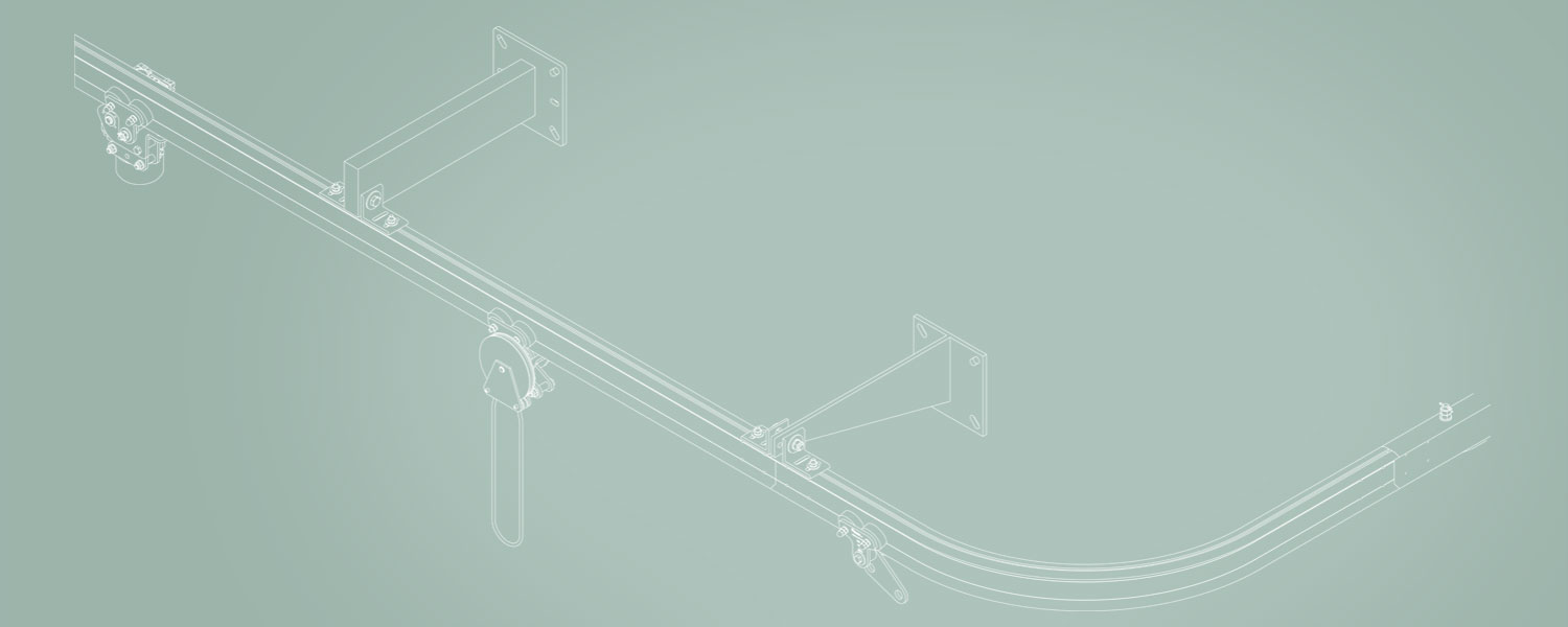 Safe access rail configuration diagram
